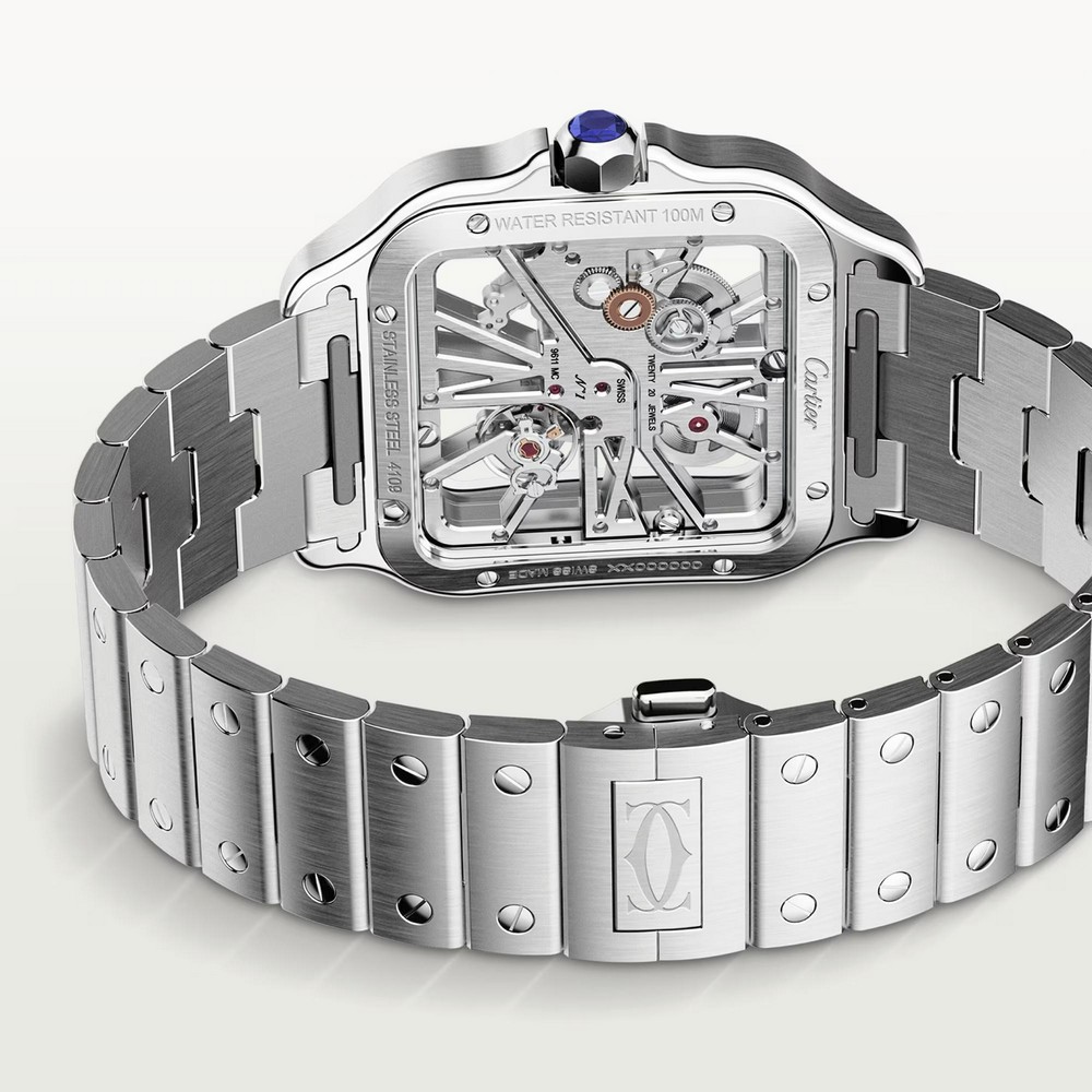 Đồng Hồ Cartier Santos De Cartier Large Watch Nam Xám